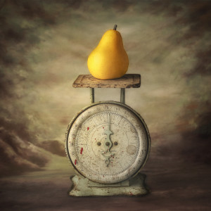 Pear on a scale 2