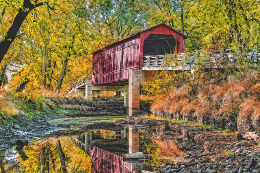 Sugar Creek Covered Bridge 4  Glenarm IL